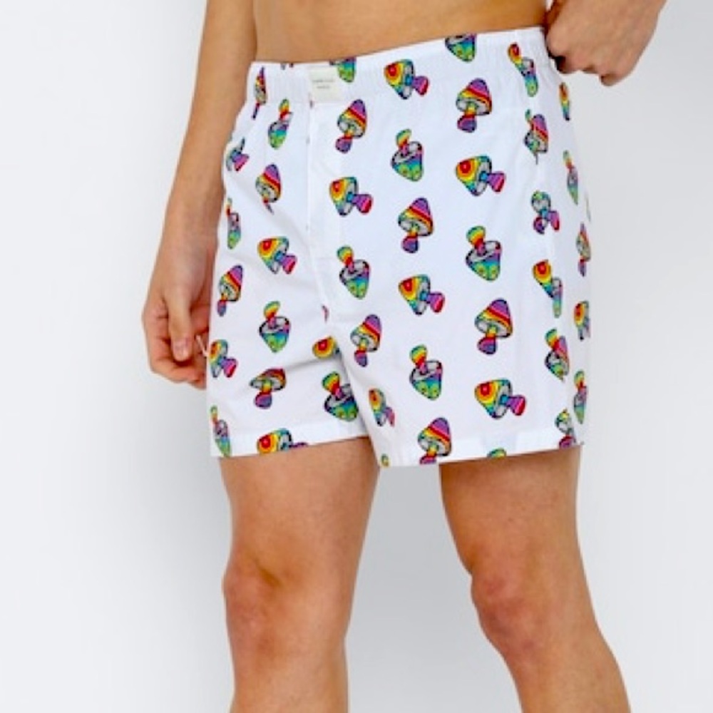 American Eagle Boxer Shorts Mens XS Psychedelic Musthrooms Loungewear‎ Y2K
